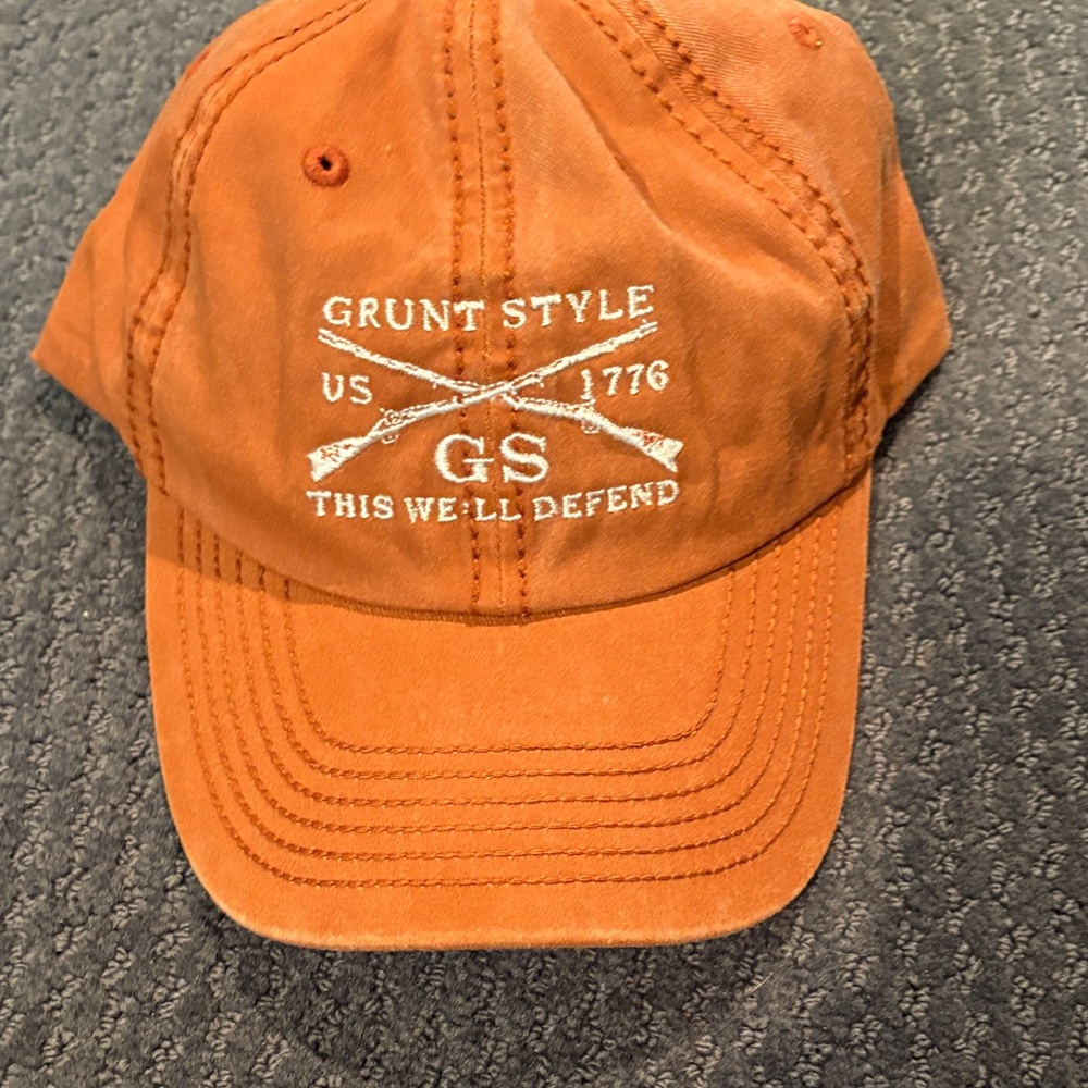 Grunt Style Orange Embroidered GS Crossed Rifles Cap